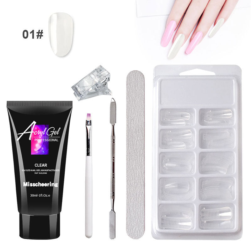 Painless Extension Glue Nail Free Paper Crystal Gel Manicure Set